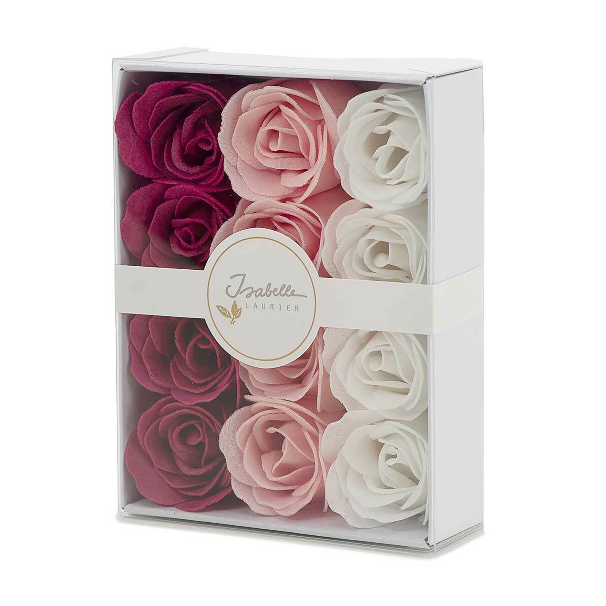 Набір мила Isabelle Laurier Luxury Gift Box With 12 Soap Confetti Roses, Red, Pink, White, 12*4 г